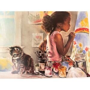 JEFF HALL Rainbow Perfect Vintage Print, Home Decor collectible